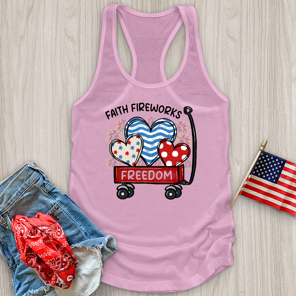 Faith Fireworks Freedom Cart Tank Top