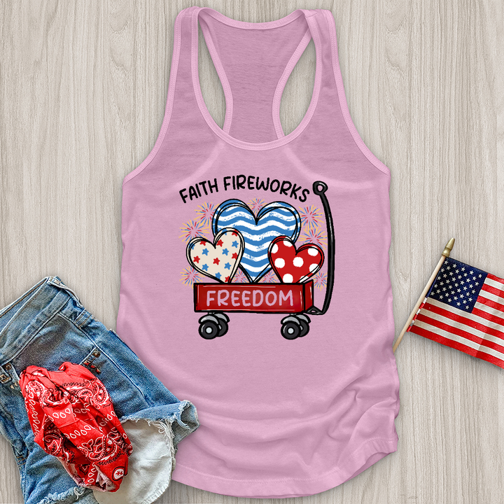 Faith Fireworks Freedom Cart Tank Top