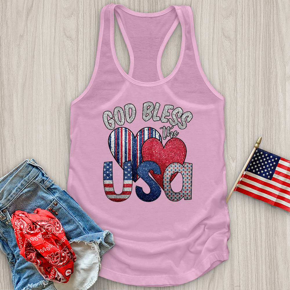 God Bless USA Sparkling Tank Top