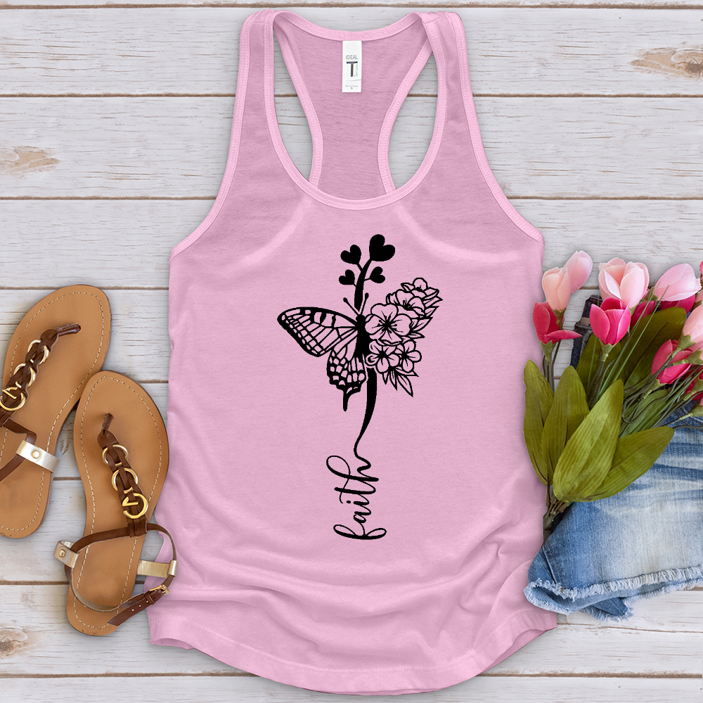 Faith Butterfly Hearts Tank Top