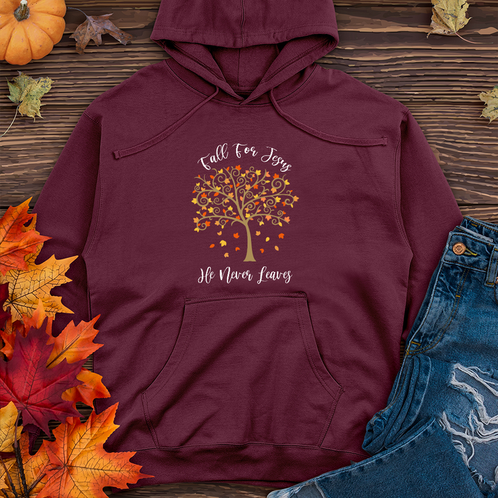 Fall For Jesus Autumn Scene Midweight Hoodie