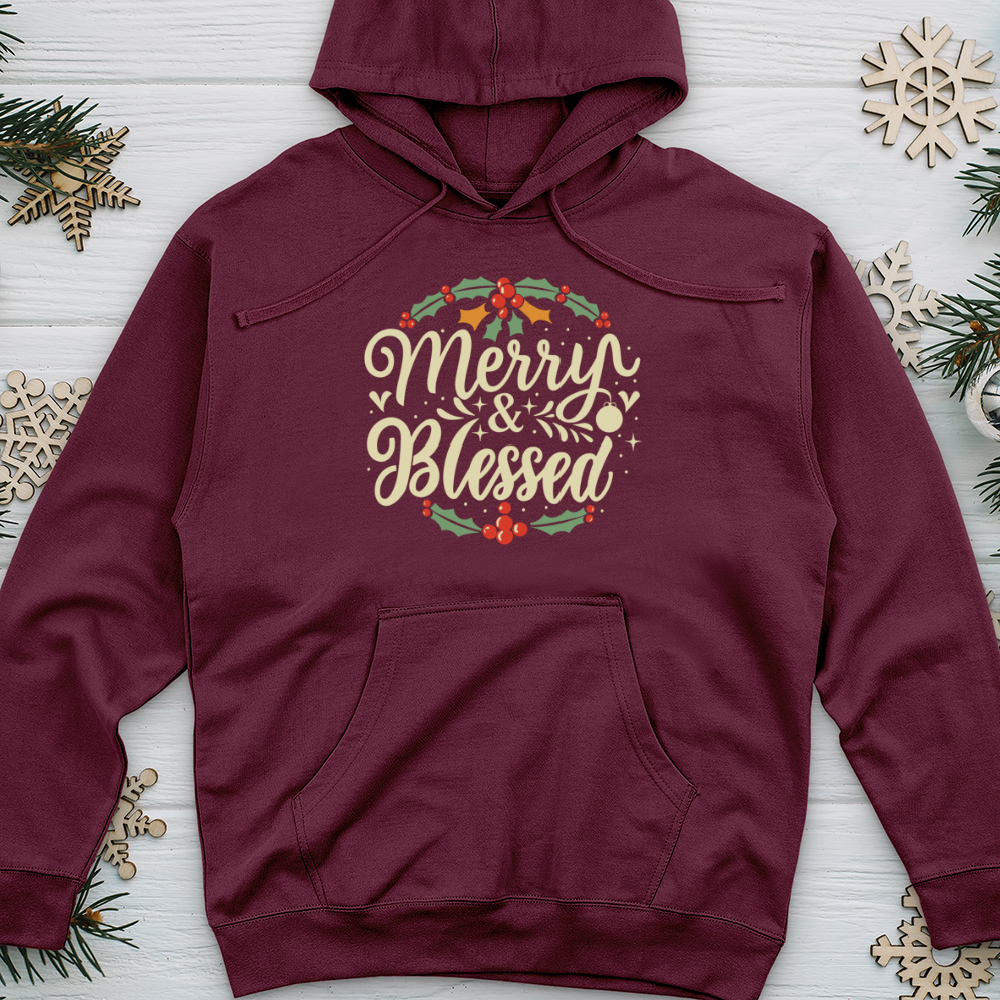 Merry and Blessed Midweight Hooded Sweatshirt