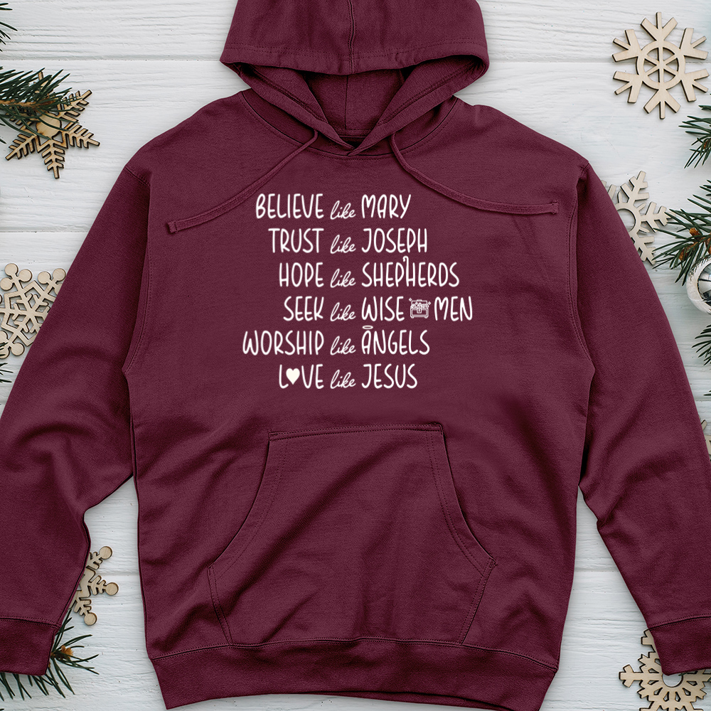 Believe Like Mary 2 Midweight Hooded Sweatshirt