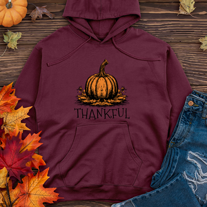 Thankful Orange Pumpkin Midweight Hoodie