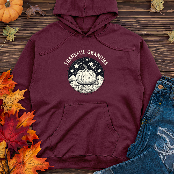 Cosmic Winter Pumpkin Midweight Hooded Sweatshirt