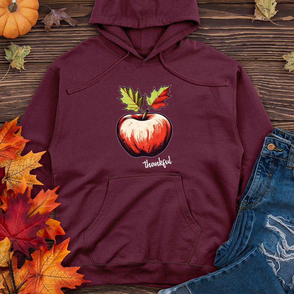 Vintage Canadian Maple Apple Midweight Hooded Sweatshirt