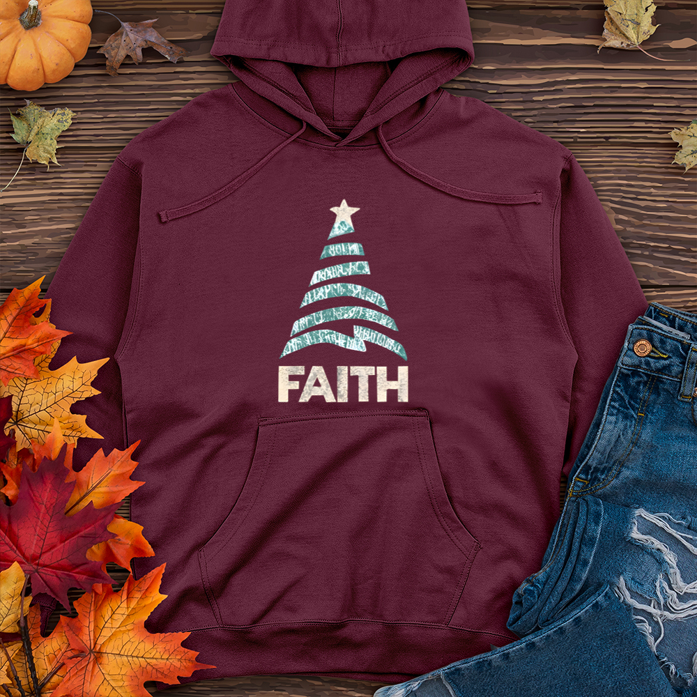 Faith Zig Zag Tree Midweight Hooded Sweatshirt