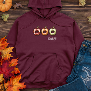 Thankful Apple Cider Trio Apples Midweight Hooded Sweatshirt