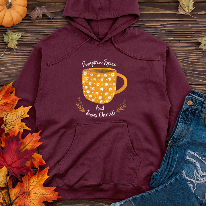 Pumpkin Spice and Jesus Christ   Midweight Hoodie