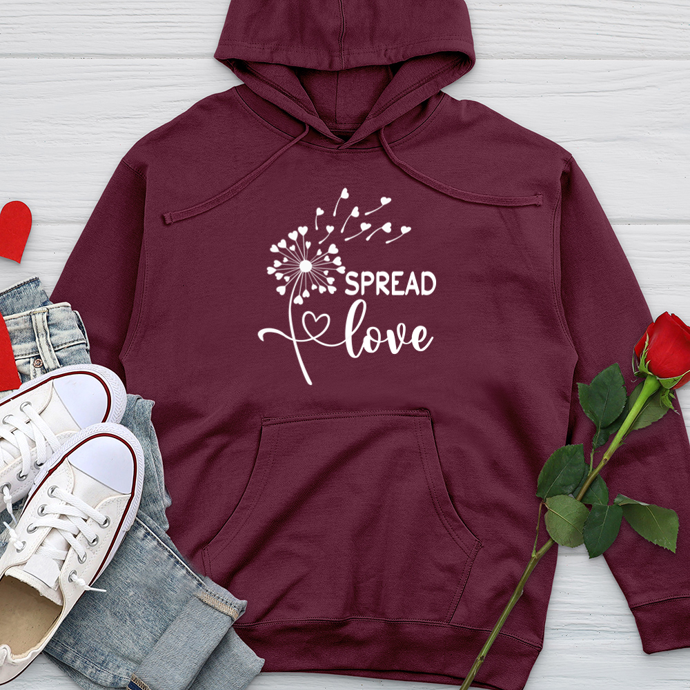 Spread love Midweight Hooded Sweatshirt