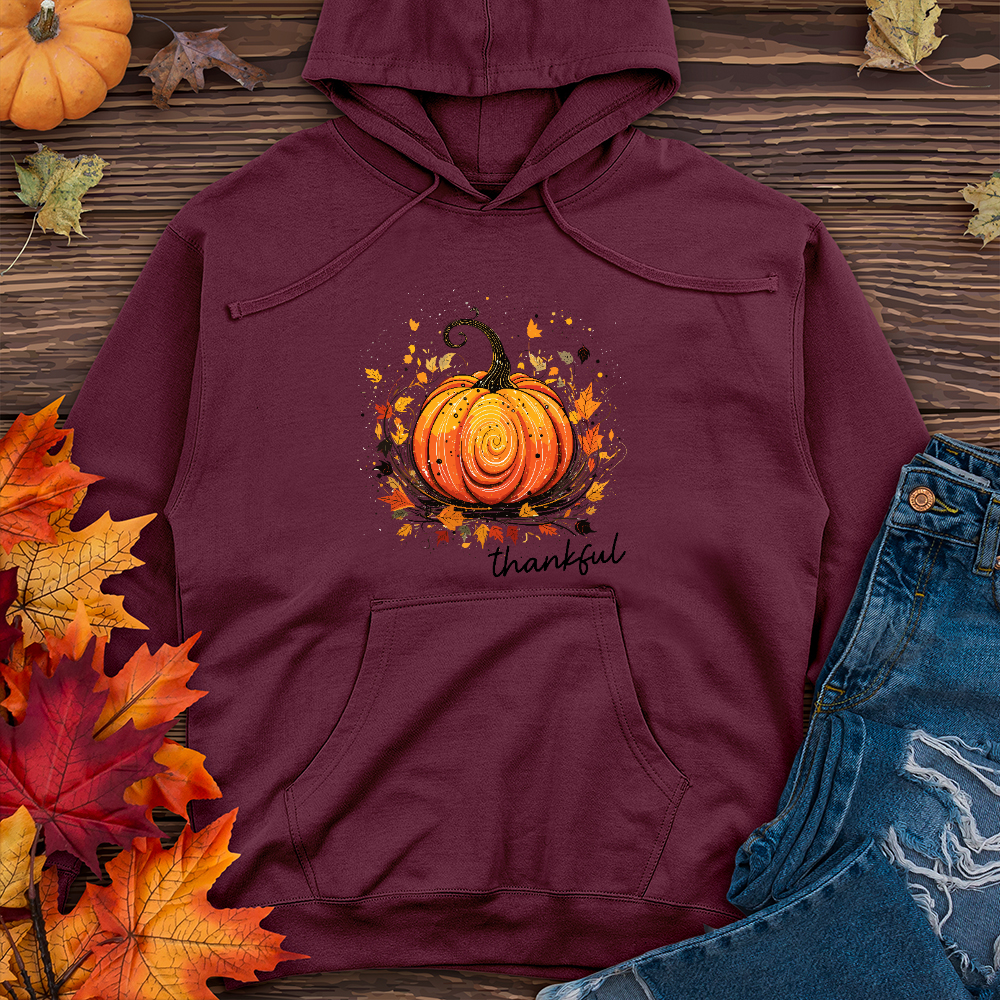 Thankful Pumpkin Swirl Midweight Hoodie