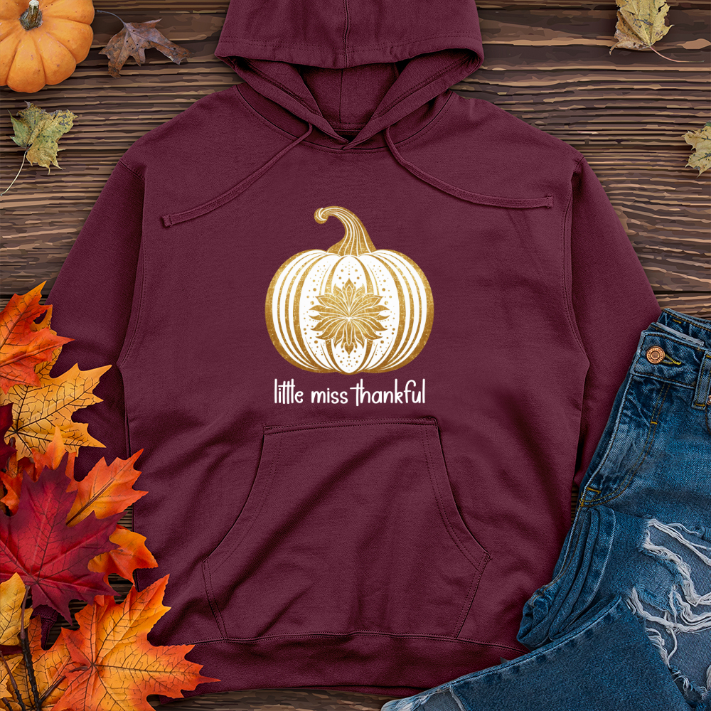 Vintage Golden Pumpkin Midweight Hooded Sweatshirt