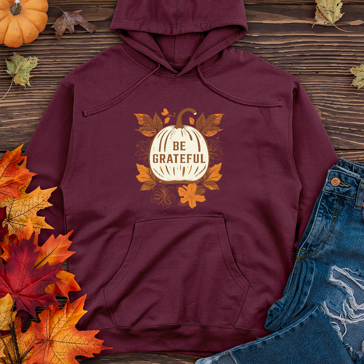 Vintage Pumpkin Leaf Delights Midweight Hoodie