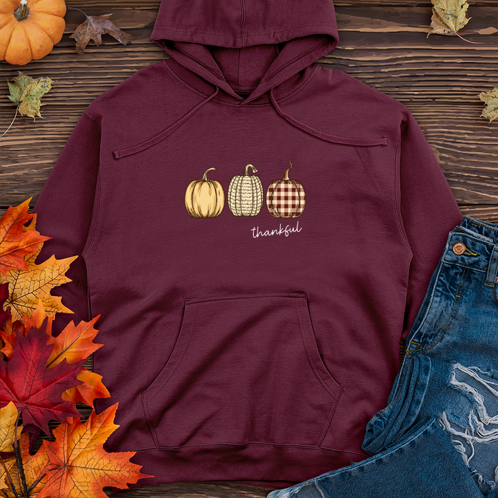 Retro Harvest Gingham Trio Midweight Hooded Sweatshirt