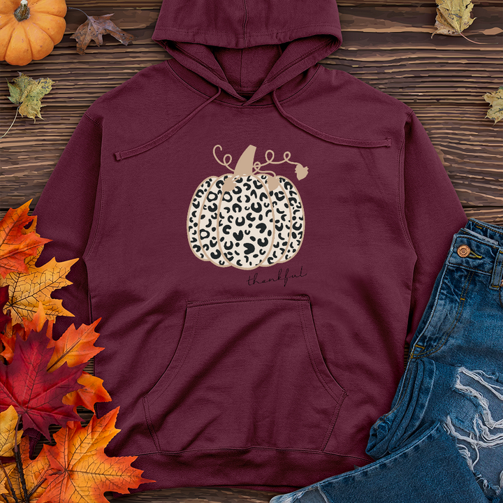 Thankful Leopard Pumpkin   Midweight Hoodie