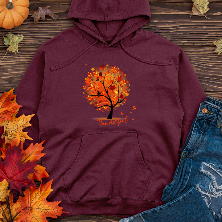 Thankful Autumn Tree   Midweight Hoodie