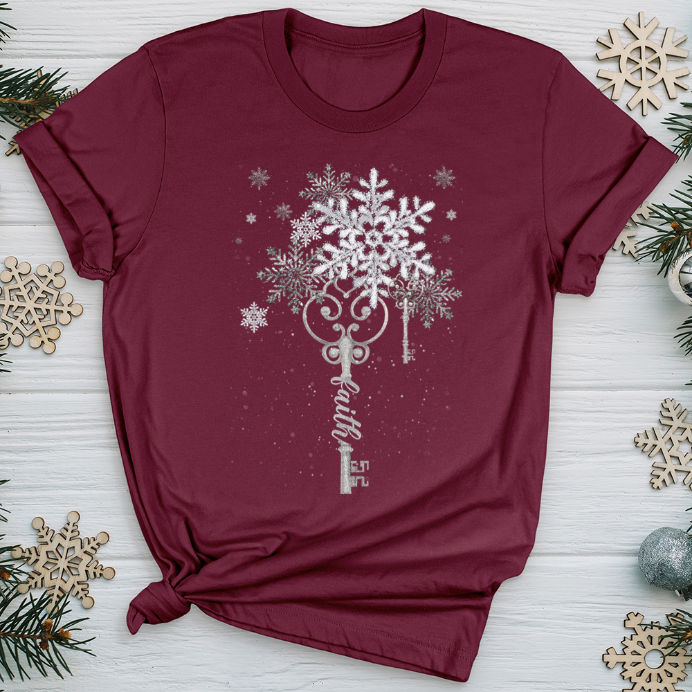 Faith Snowflake Key 02 Softstyle Tee