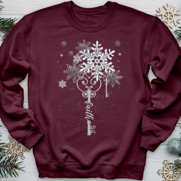 Faith Snowflake Key 2 Crewneck