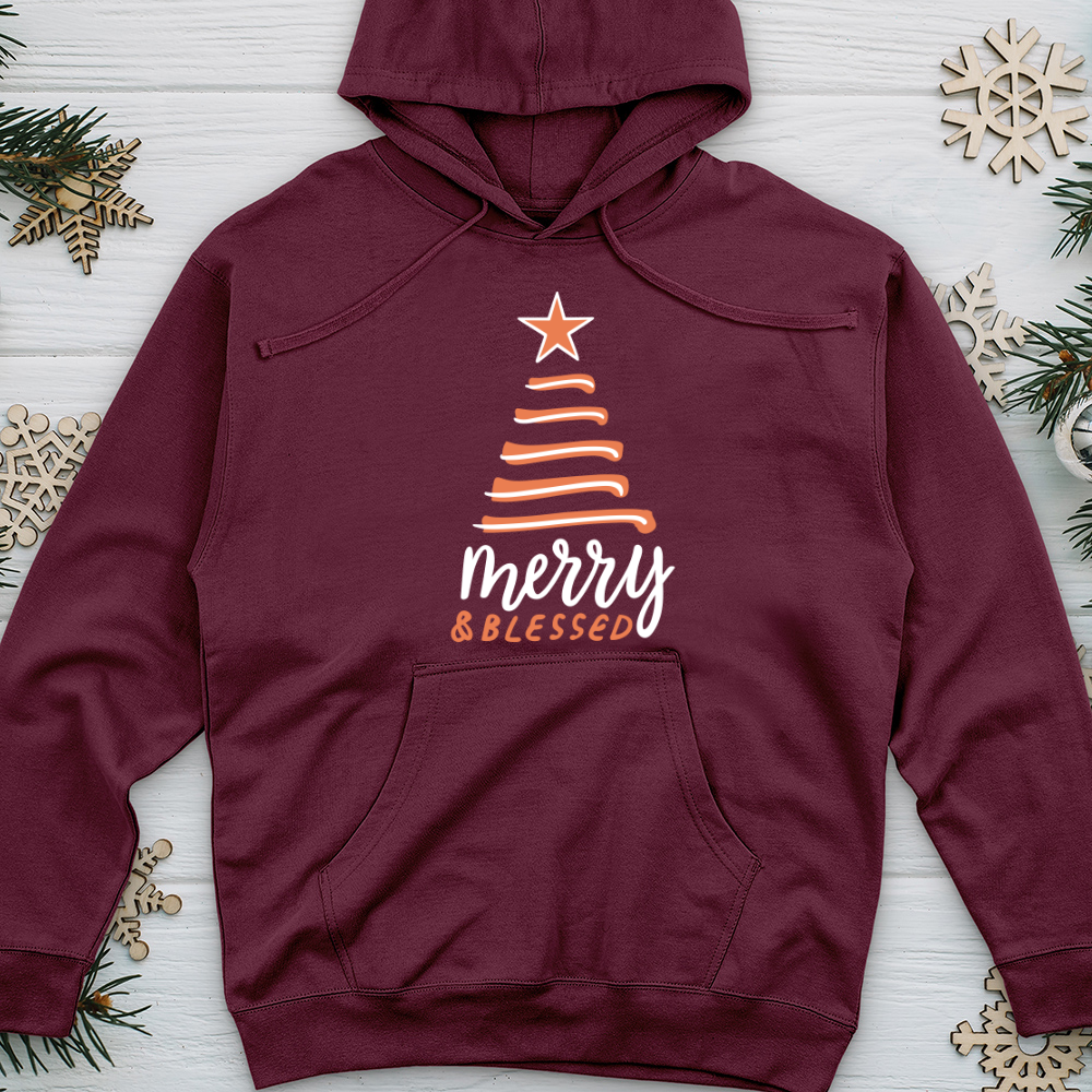 Merry & Blessed Simple Midweight Hooded Sweatshirt