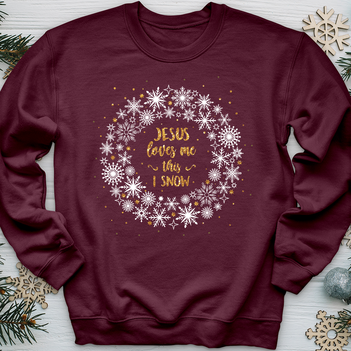 This I Snow Wreath Crewneck