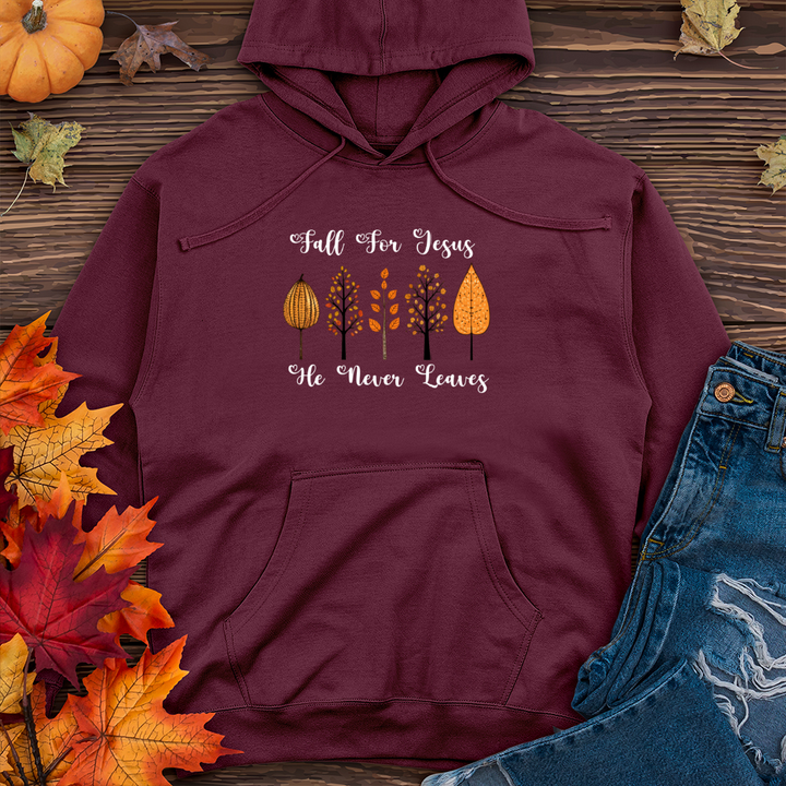 Vintage Whimsical Fall Wonderland Trio 01 Midweight Hooded Sweatshirt