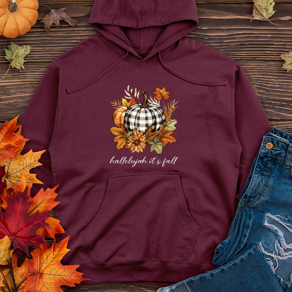 hallelujah its fall Midweight Hooded Sweatshirt