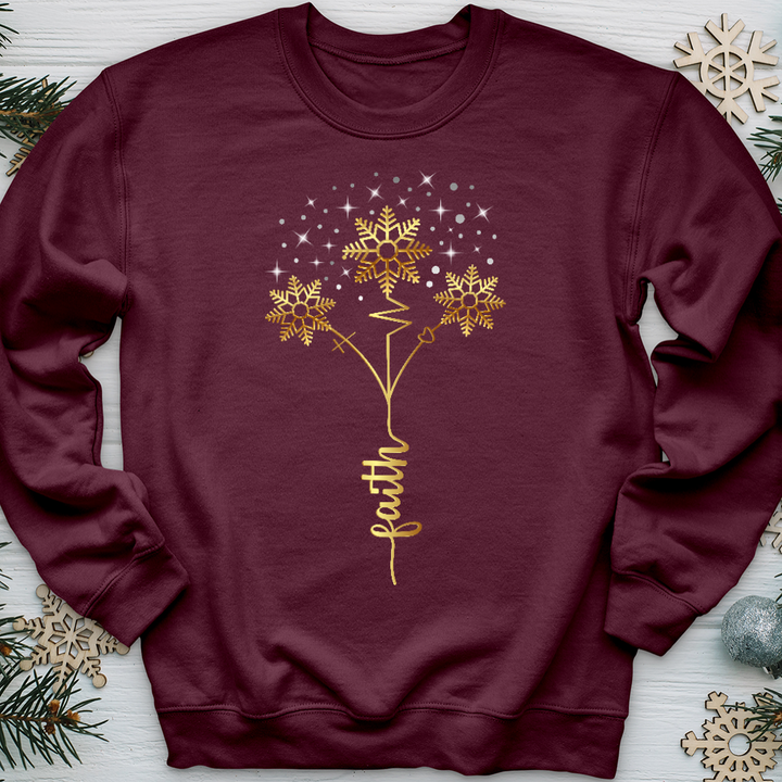 Faith Snowflake Blossom Crewneck