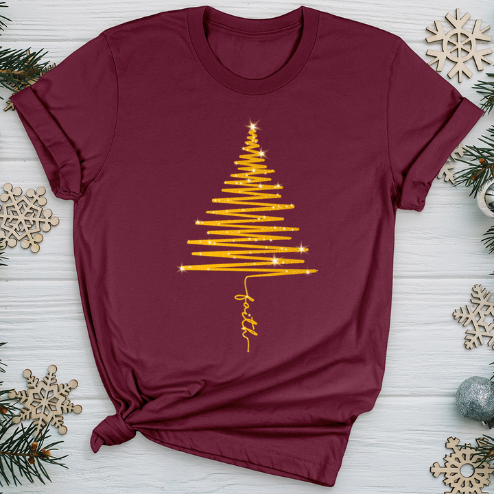 Sparkling Gold Faith Tree Softstyle Tee