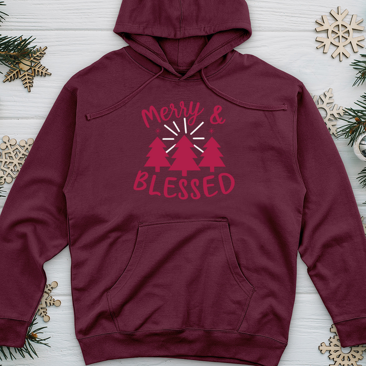 Merry & Blessed 02 Midweight Hooded Sweatshirt