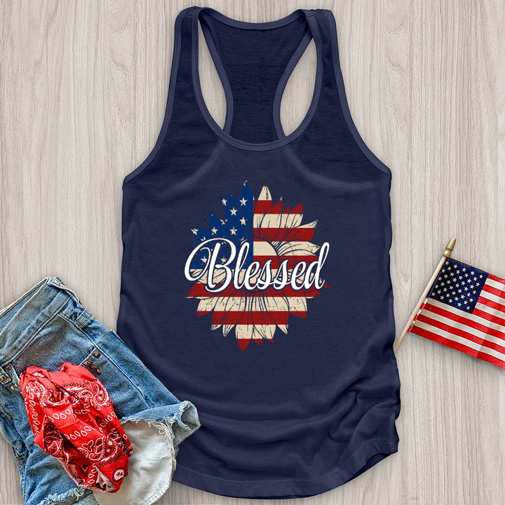 Blessed American Sunflower Tank Top