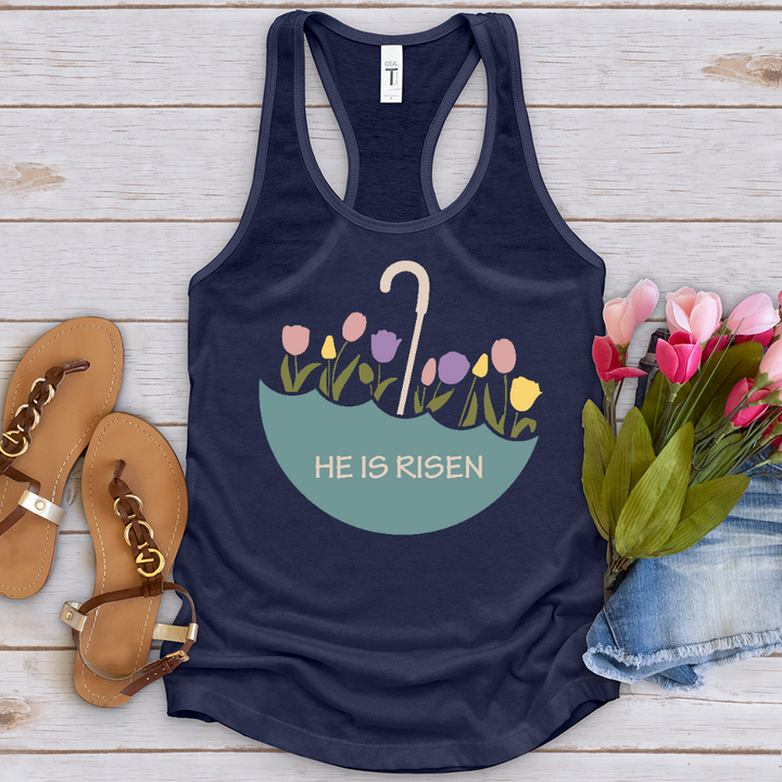 He Is Risen Flower Umbrella Tank Top