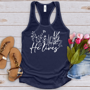 He Lives Wildflowers Tank Top