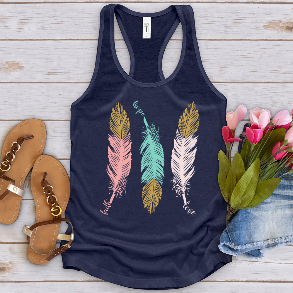 Two Tone Feather Tank Top