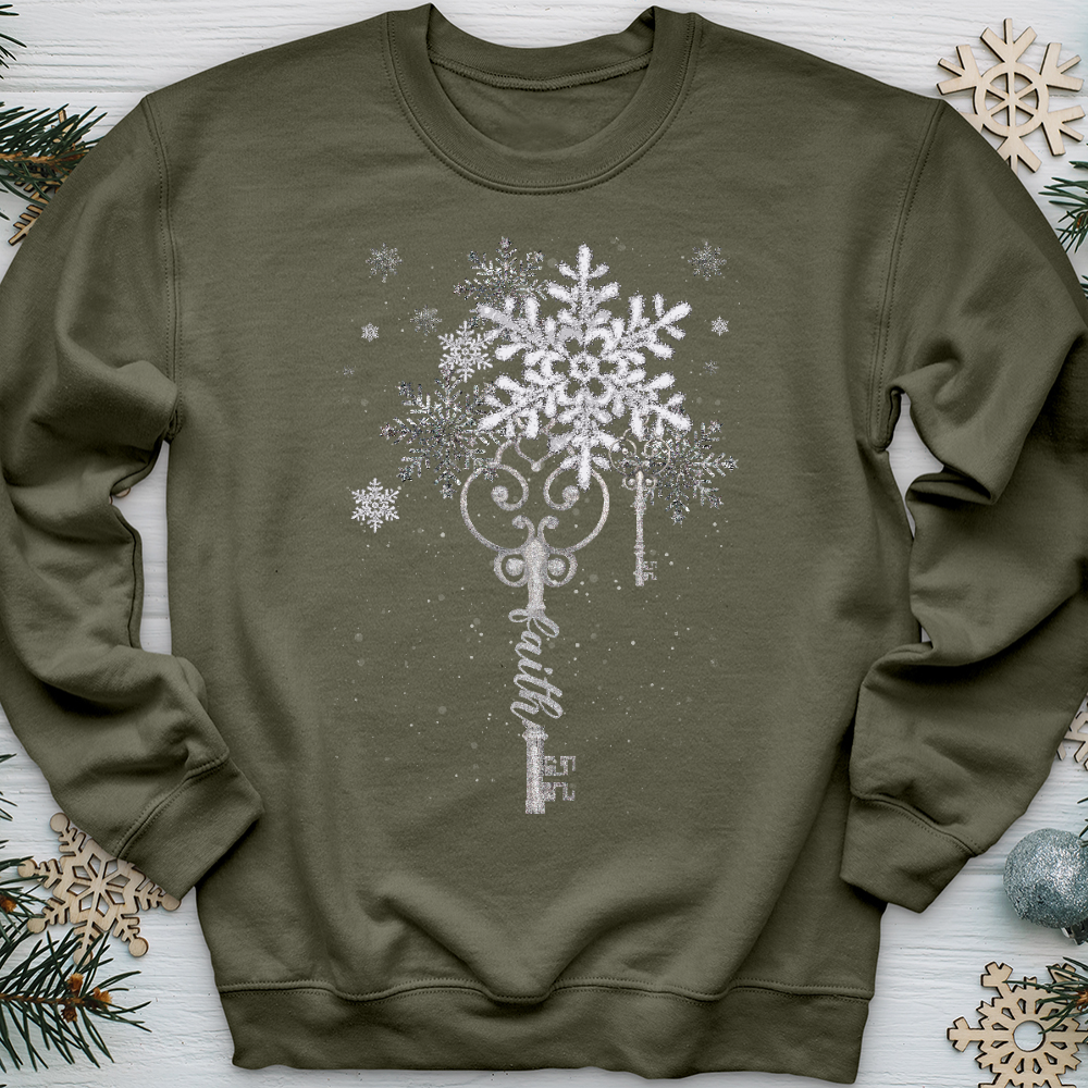 Faith Snowflake Key 2 Crewneck