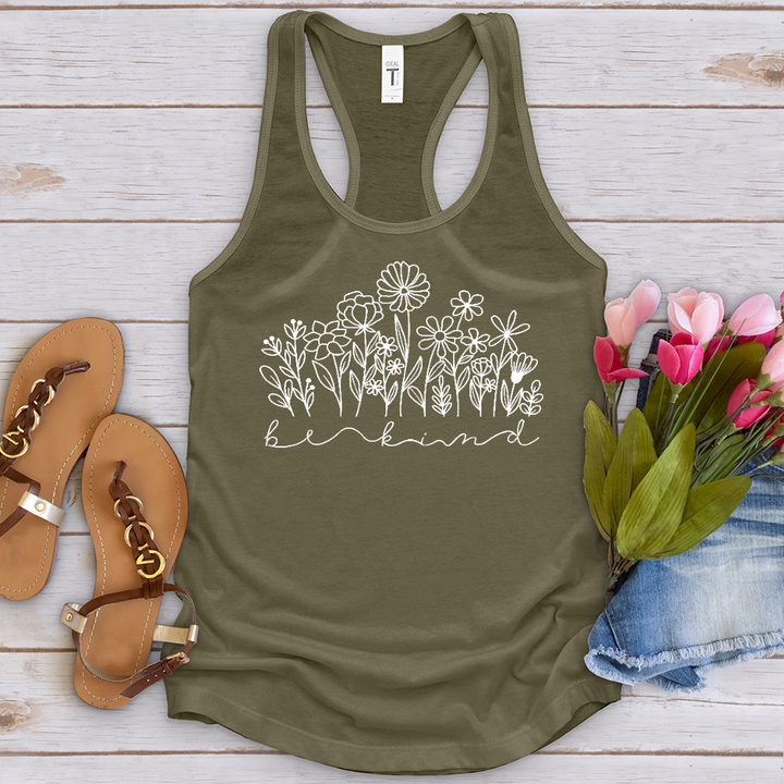 Be Kind Garden Flowers Tank Top