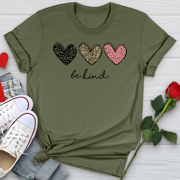 Be Kind Heart Patterns Softstyle Tee