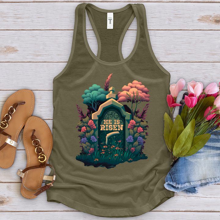 He Is Risen Grave 2 Tank Top