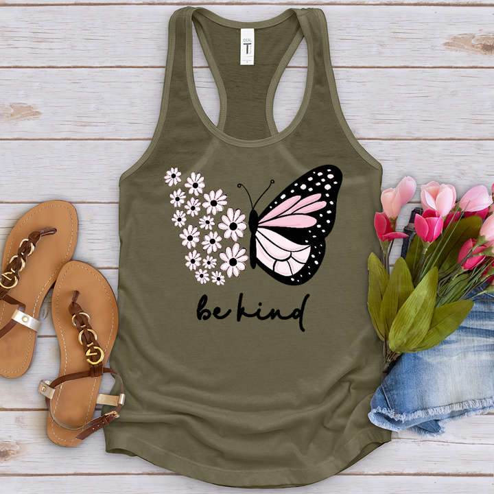 Be Kind Sunflower Butterfly Tank Top