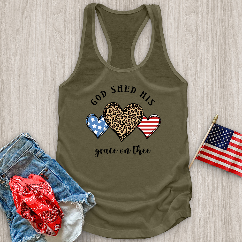 American Flag Heart Tank Top