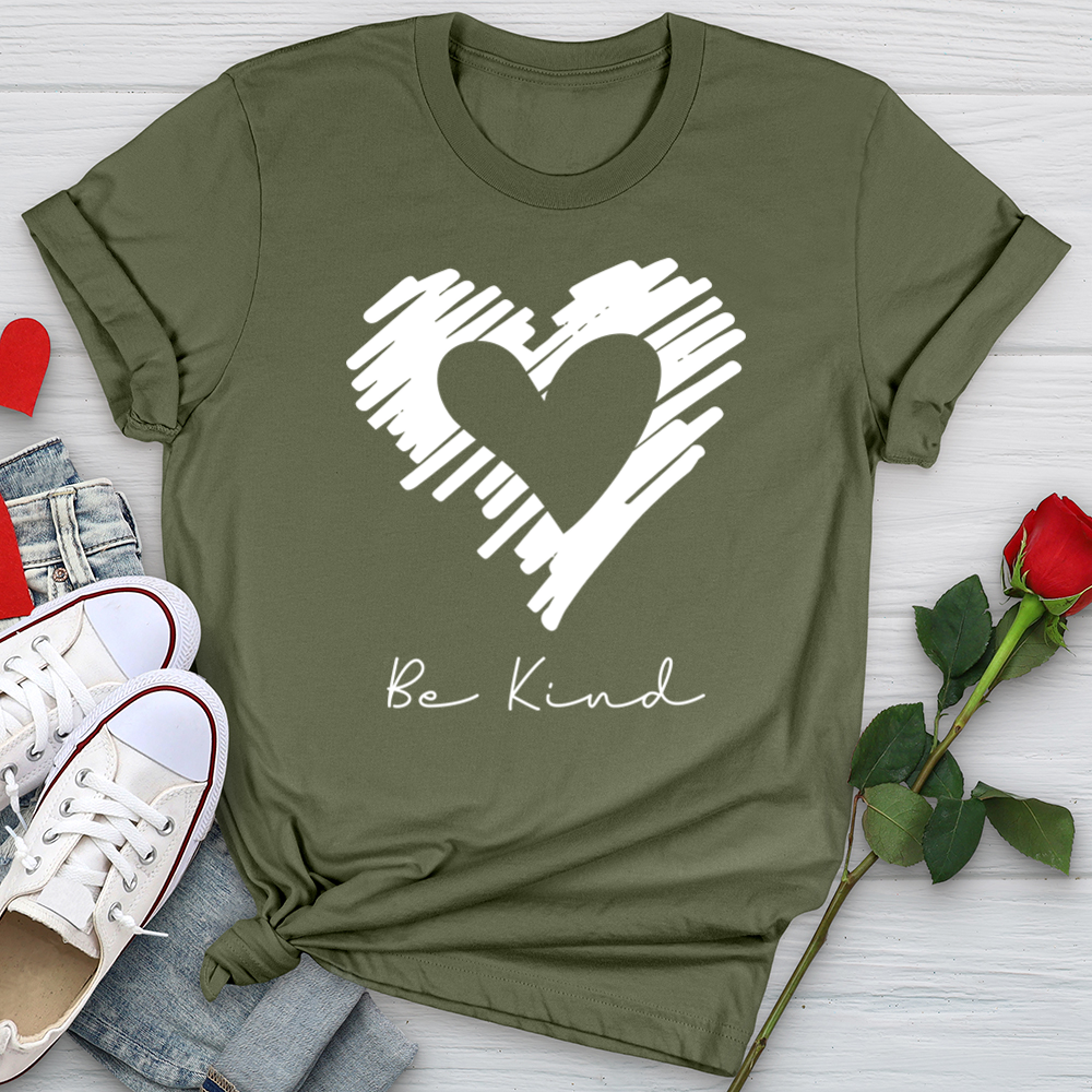 Be Kind Heart Silhouette Softstyle Tee