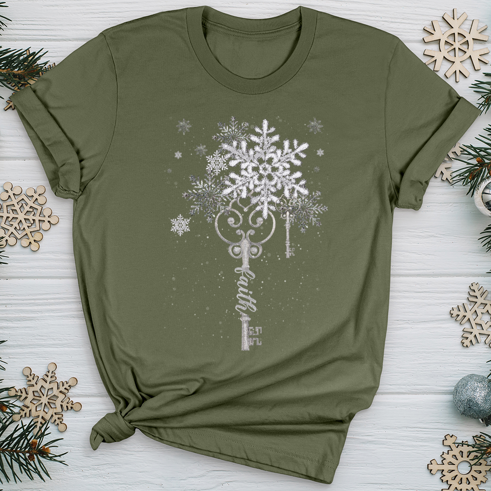 Faith Snowflake Key 02 Softstyle Tee