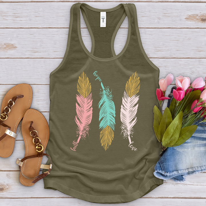 Two Tone Feather Tank Top