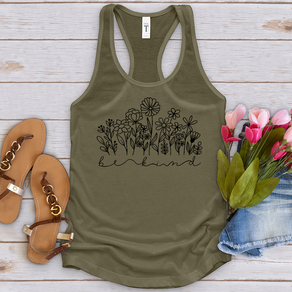 Be Kind Garden Black Tank Top