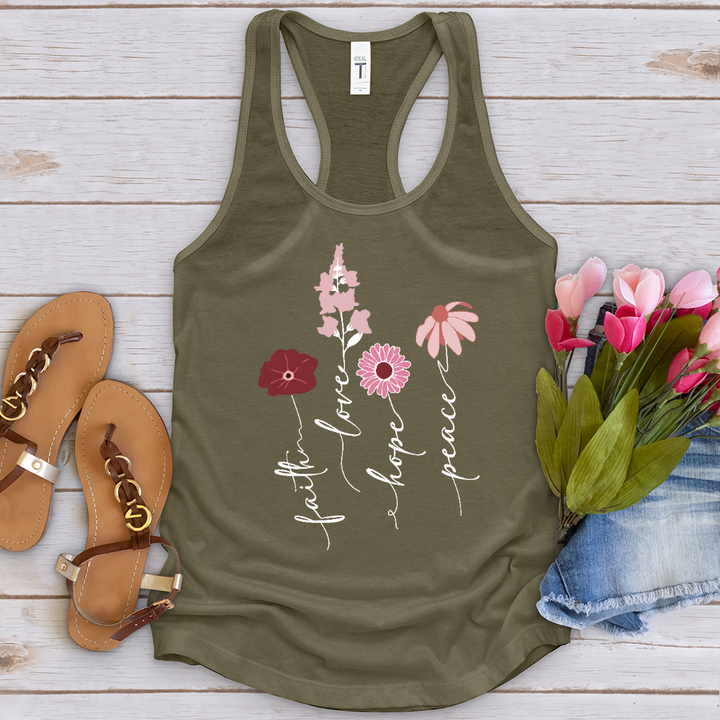 Bloom Faith Hope Love Peace Tank Top