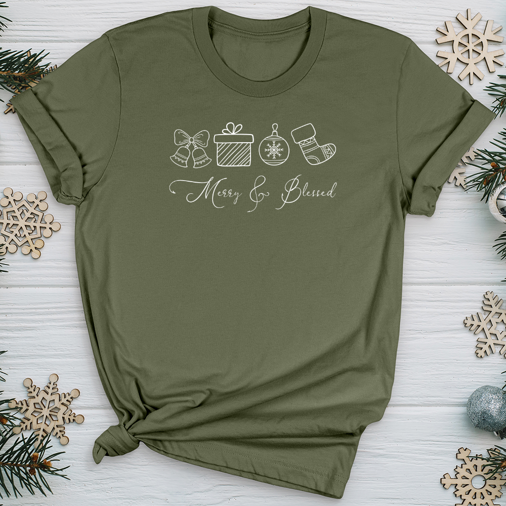 Merry Blessed Stockings Softstyle Tee