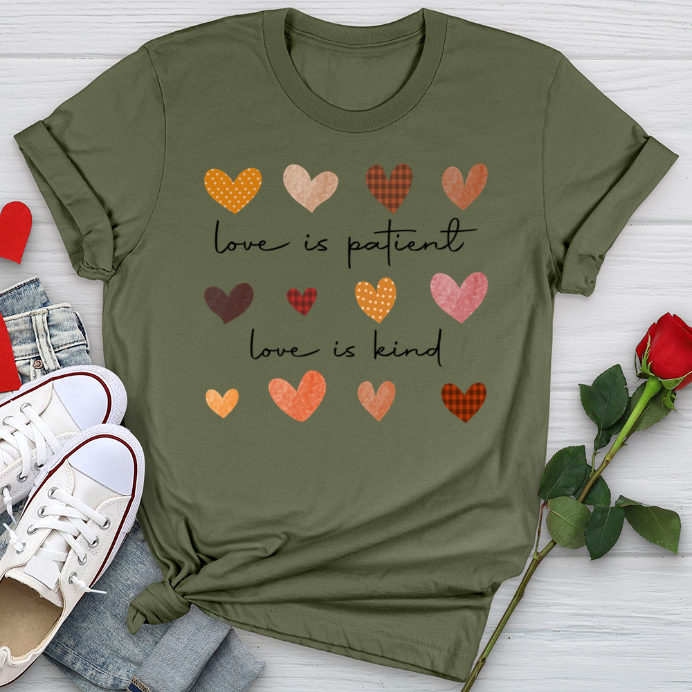 Autumn Heart Patterns Softstyle Tee