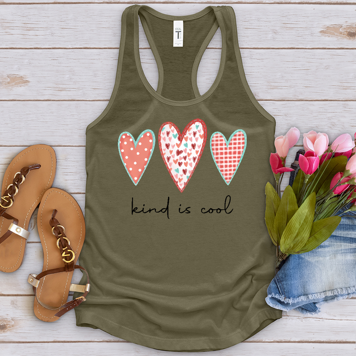 Kind Is Cool Pink Hearts Tank Top