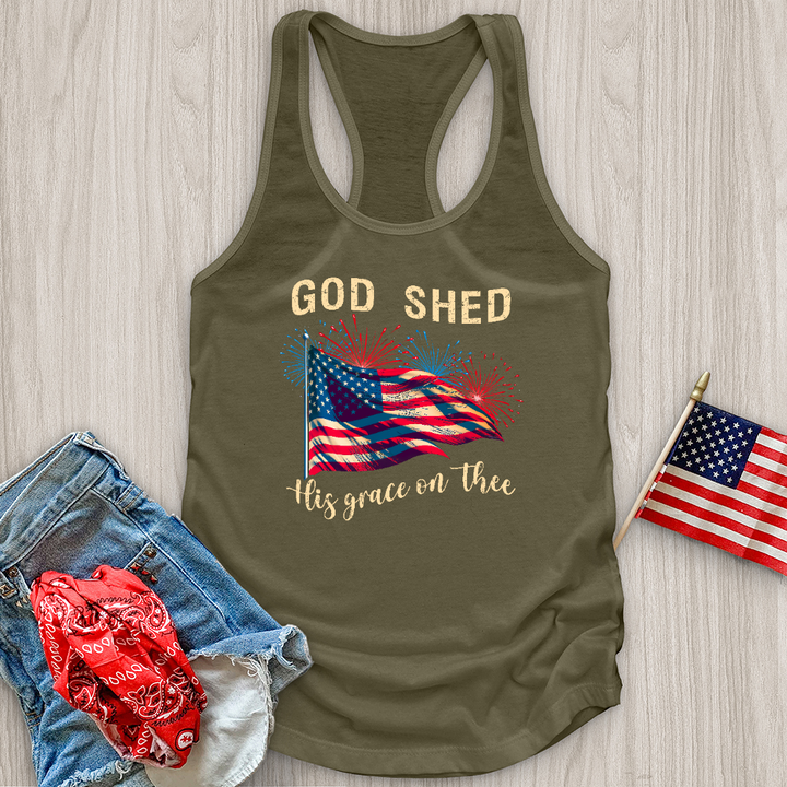 God Shed Firework Flag Tank Top