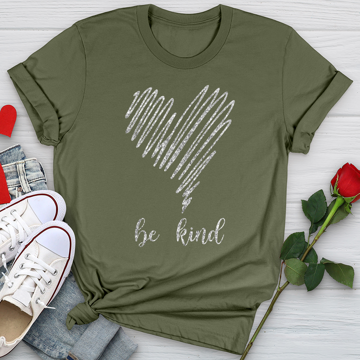 Be Kind Silver Heart Softstyle Tee