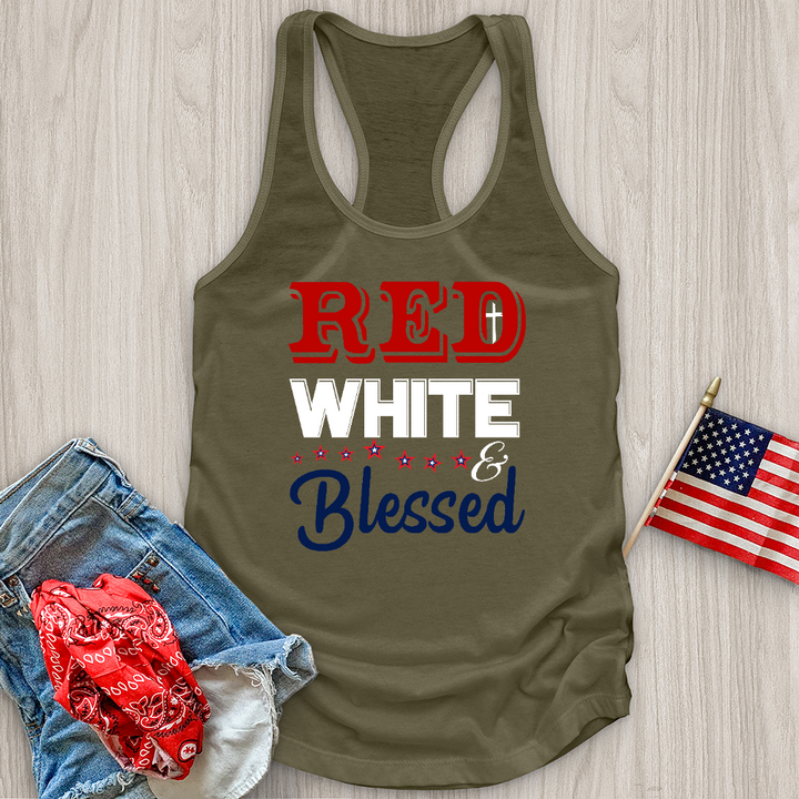 Red White & Blessed Tank Top